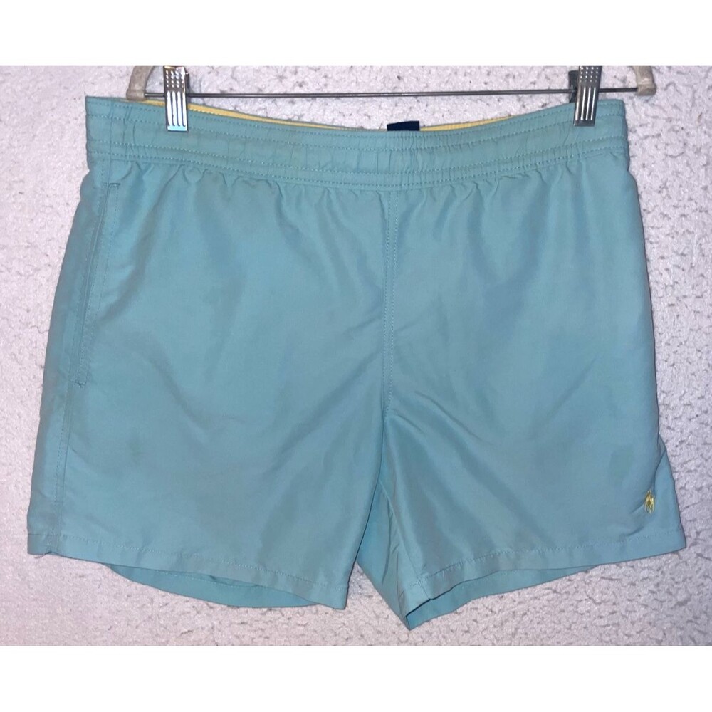 Polo Ralph Lauren Traveler Swim Trunk Mens Size S Light Blue Yellow Pony